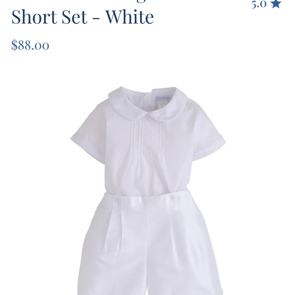 Little English Cream Short Sleeve Shirt